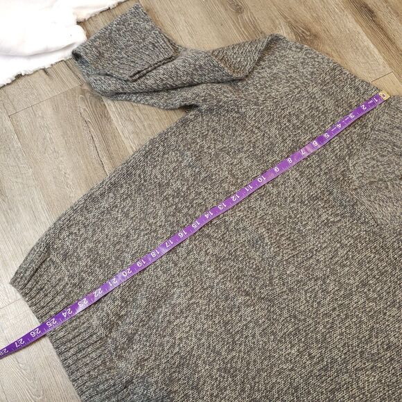 David Taylor Collection Men's L grey marl sweater Cross over v neck soft EUC - Picture 4 of 7